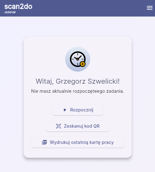 Podgląd aplikacji Scan2Do